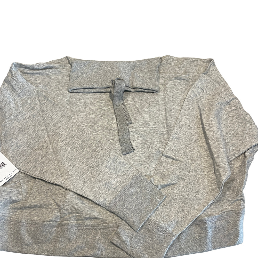 Free People Movement Lara Pullover Heather Gray Funnel Neck Size Large NWT - Picture 15 of 16